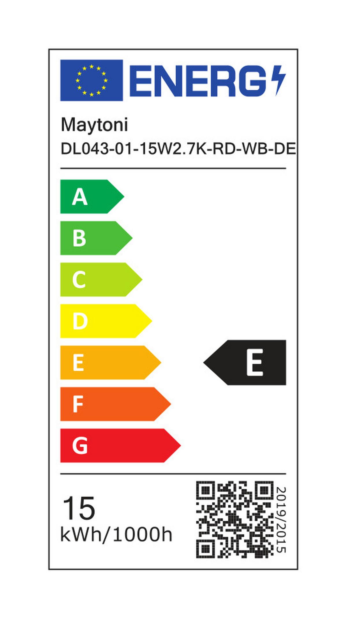 DECKENLEUCHTE ALFA LED - Weiss/Schwarz, Design, Metall (8,5/6,3cm) - MAYTONI