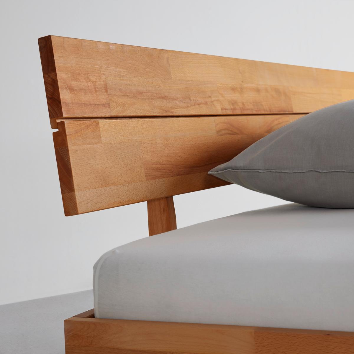 Bett aus Massiv Holz ca. 180x200cm - Naturfarben, KONVENTIONELL, Holz (180/200cm) - Zandiara
