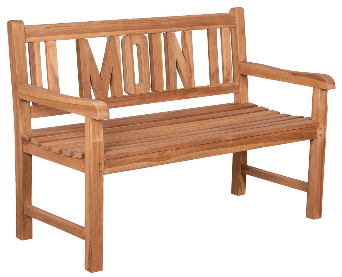 Gartenbank Woodie Teak massiv - Teakfarben, Basics, Holz (150/89/60cm) - Gardenson