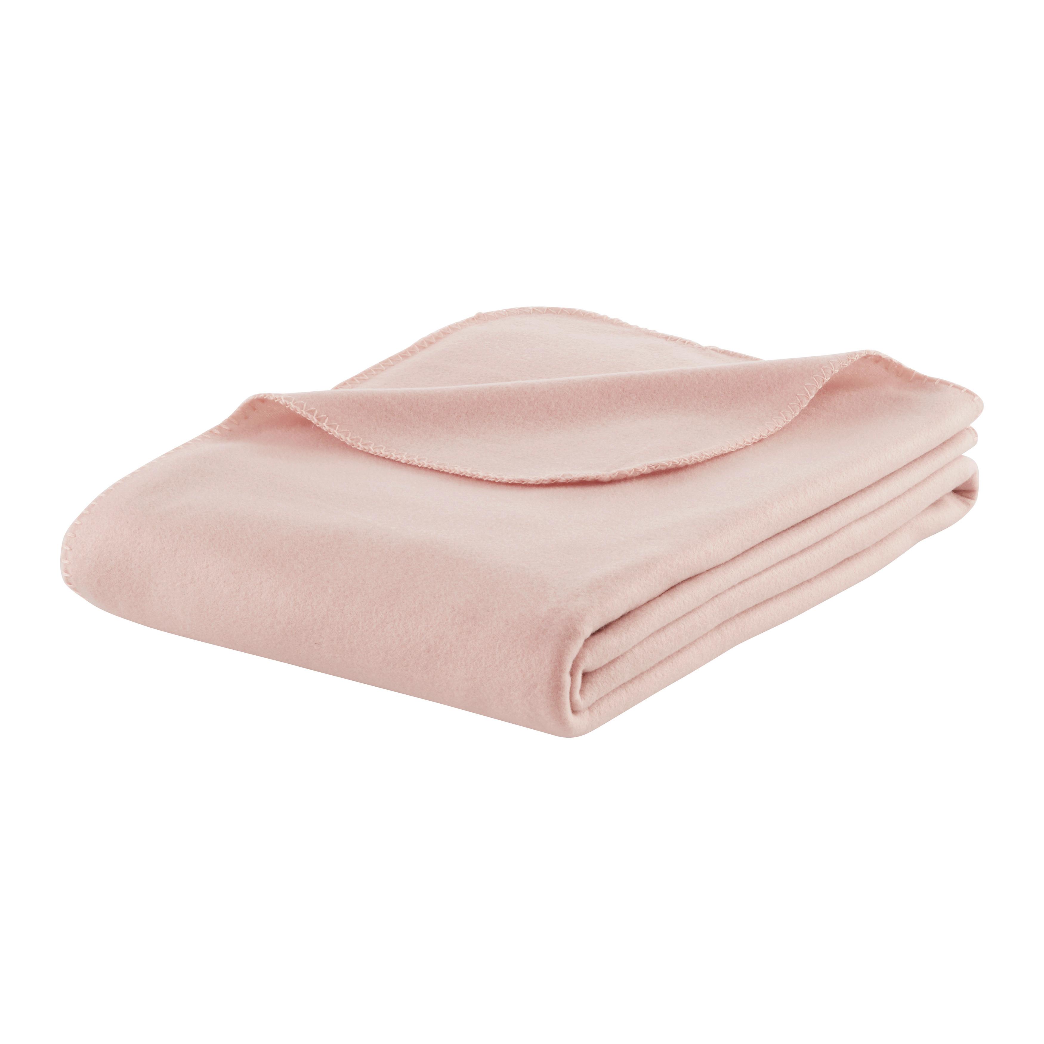 Fleecedecke Felicity Rosa ca. 140x200cm - Rosa, Konventionell, Textil (140/200cm) - Modern Living