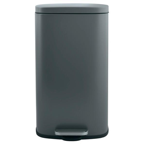 Treteimer Akira Matt-Grey - Dunkelgrau/Schwarz, Basics, Kunststoff/Metall (42,7/29,7/64,3cm) - Spirella