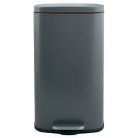 Treteimer Akira Matt-Grey - Dunkelgrau/Schwarz, Basics, Kunststoff/Metall (42,7/29,7/64,3cm) - Spirella