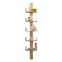Stenski Regal Pepe, Bor, Masivno, Naravna - barve bora, Natur, les (35/180/17cm) - MID.YOU