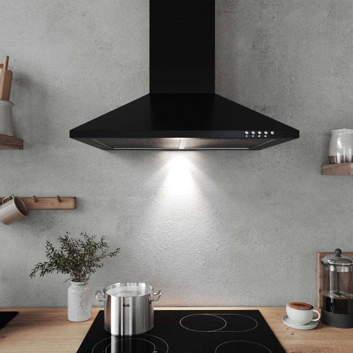 Kuhinjska Napa Karena, 60cm - črna, Trend, kovina (60/58-96/47,5cm) - Respekta