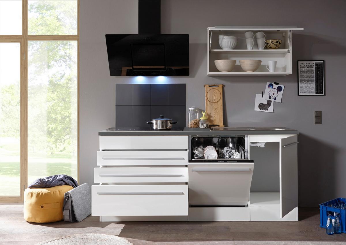 Moderen Kuhinjski Blok Brez Aparatov Welcome Jazz, Bela - bela/visoki sijaj, Konvencionalno, leseni material (320cm) - Modern Living