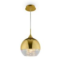 PENDELLEUCHTE FERMI - Transparent/Goldfarben, Trend, Glas/Metall (20/17.5/20cm) - MAYTONI
