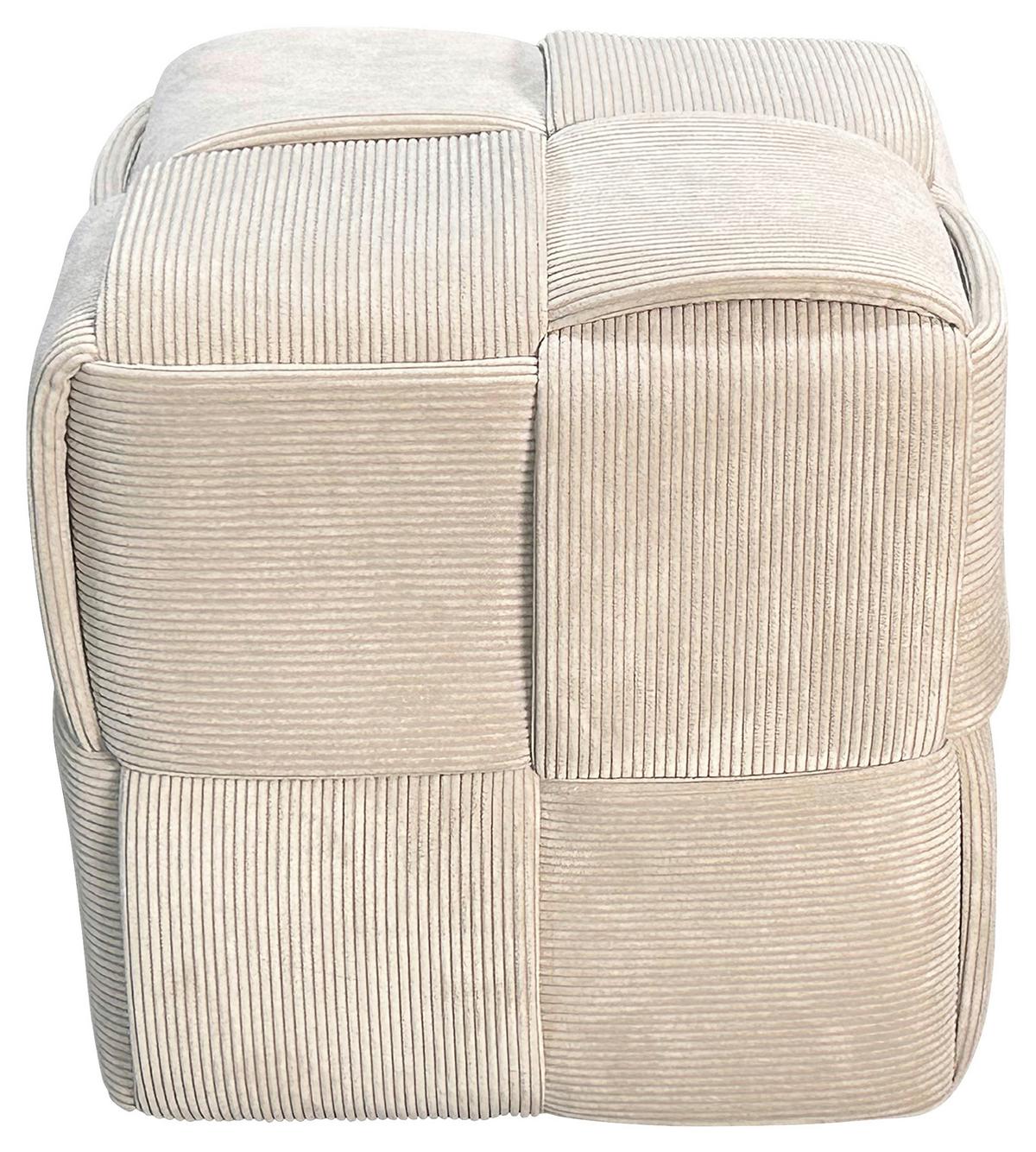 Pouf URBAN Beige, Cord - Beige, Design, Textil (40/40/40cm) - MID.YOU