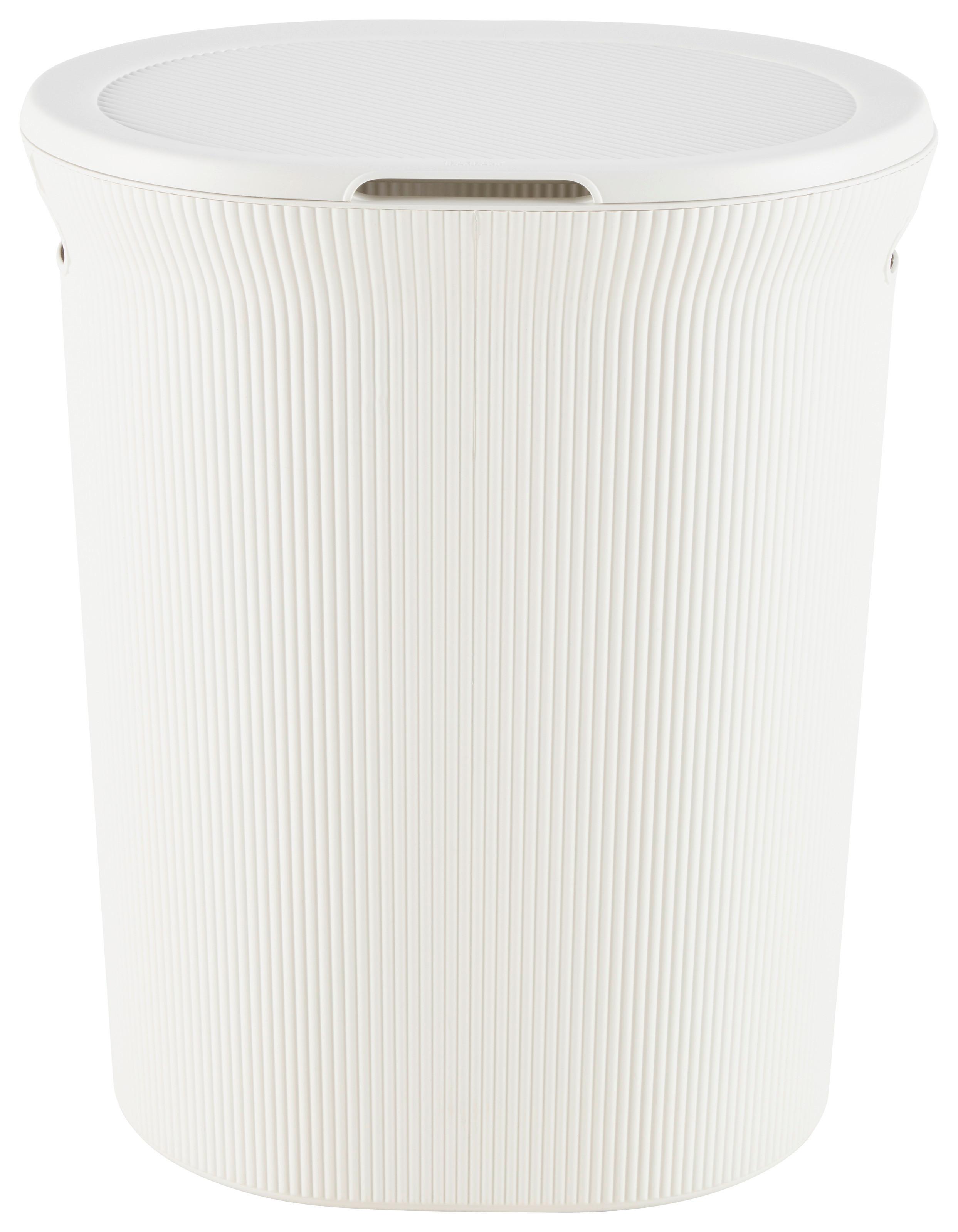 Wäschetonne Baobab Weiß ca. 40 l - Weiß, KONVENTIONELL (41/50/33cm) - Mömax
