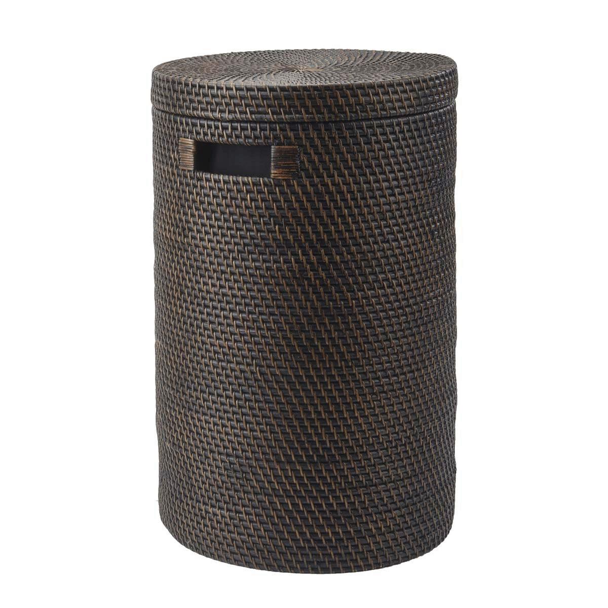 KOSZ NA PRANIE CINO - ciemnobrązowy, Basics, drewno (37/60cm) - Aquanova