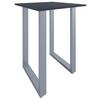 BARTISCH XONA B 80X80 - Anthrazit/Silberfarben, Konventionell, Holzwerkstoff/Metall (80/102/80cm)