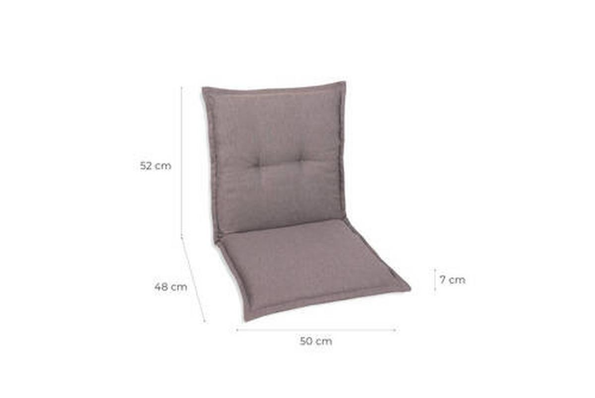 Sesselauflagenset Taupe, 4-teilig - Taupe, Basics, Textil (50/7/100cm)
