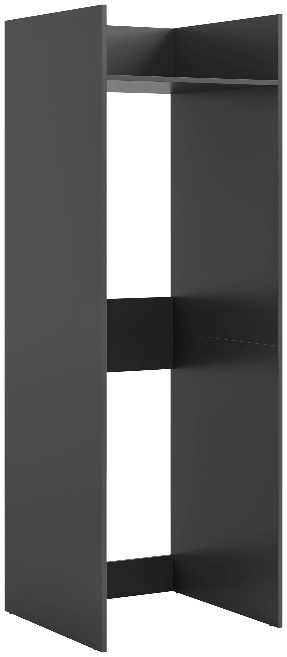 Waschmaschinenschrank Free Anthrazit - Anthrazit/Weiß, Basics, Holzwerkstoff/Kunststoff (66/195/60cm) - MID.YOU