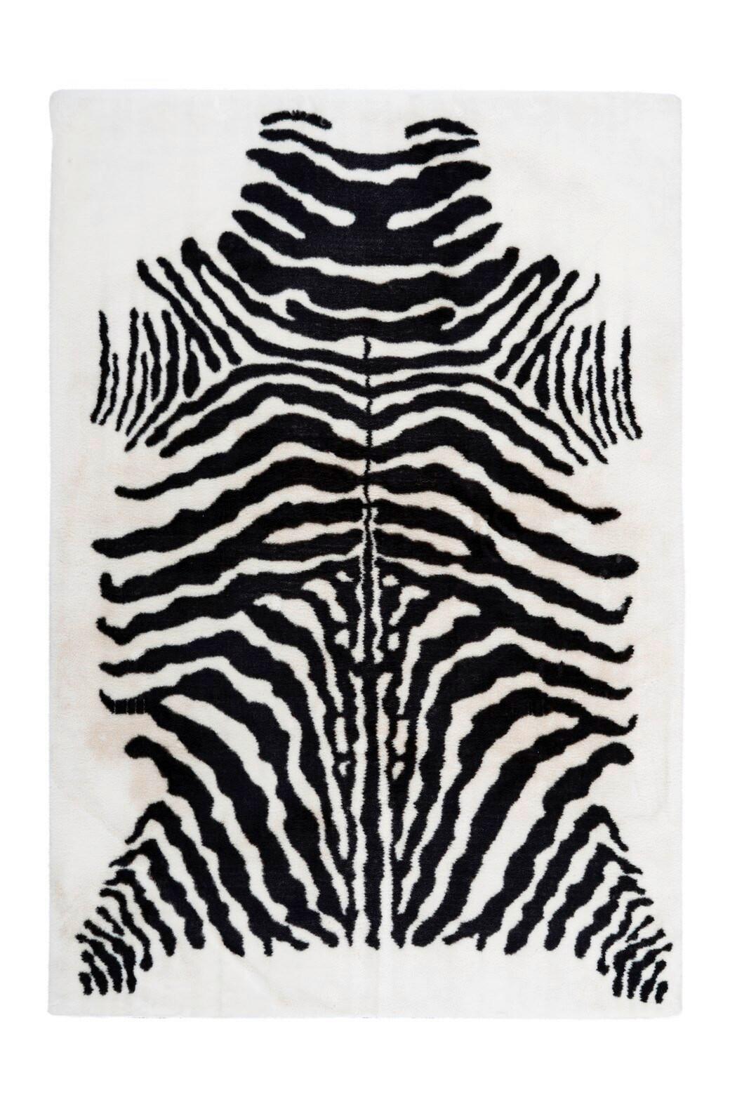 HOCHFLORTEPPICH RABBIT ANIMAL - Weiss/Schwarz, Konventionell, Textil (160/230cm) - Kayoom