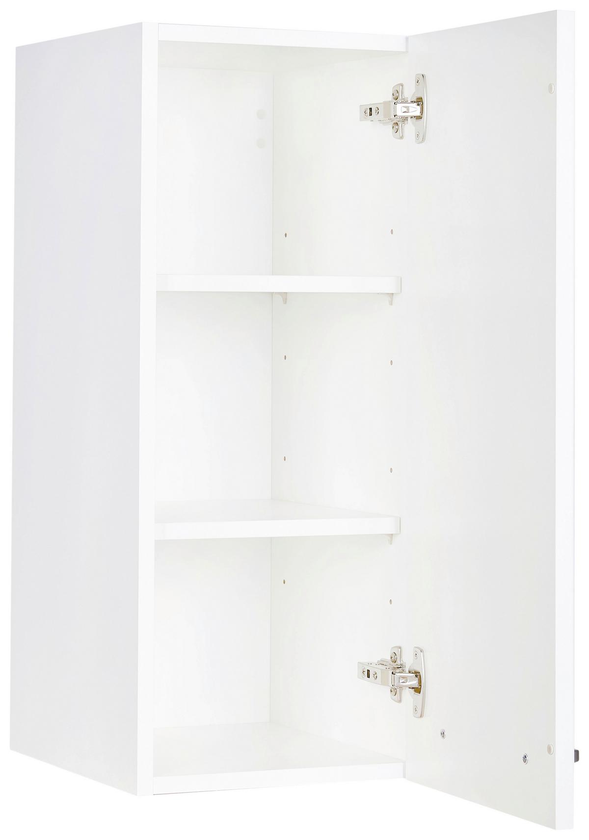 Küchenoberschrank Touch Weiß - Edelstahlfarben/Weiß, MODERN, Holzwerkstoff/Metall (30/72/35cm) - Nobilia