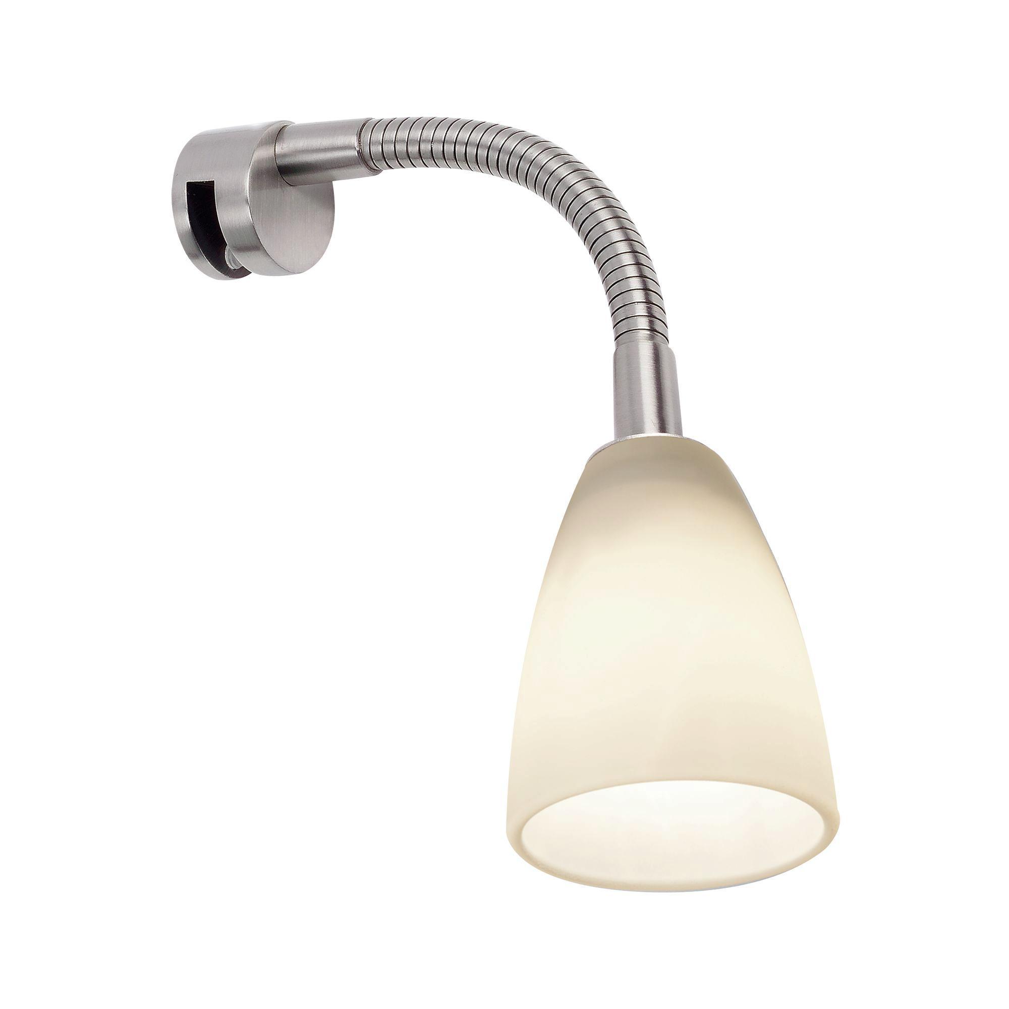 Spiegelleuchte max. 2,2 Watt 'Galeria Curvus' - Design, Glas/Metall (3/23/12cm)