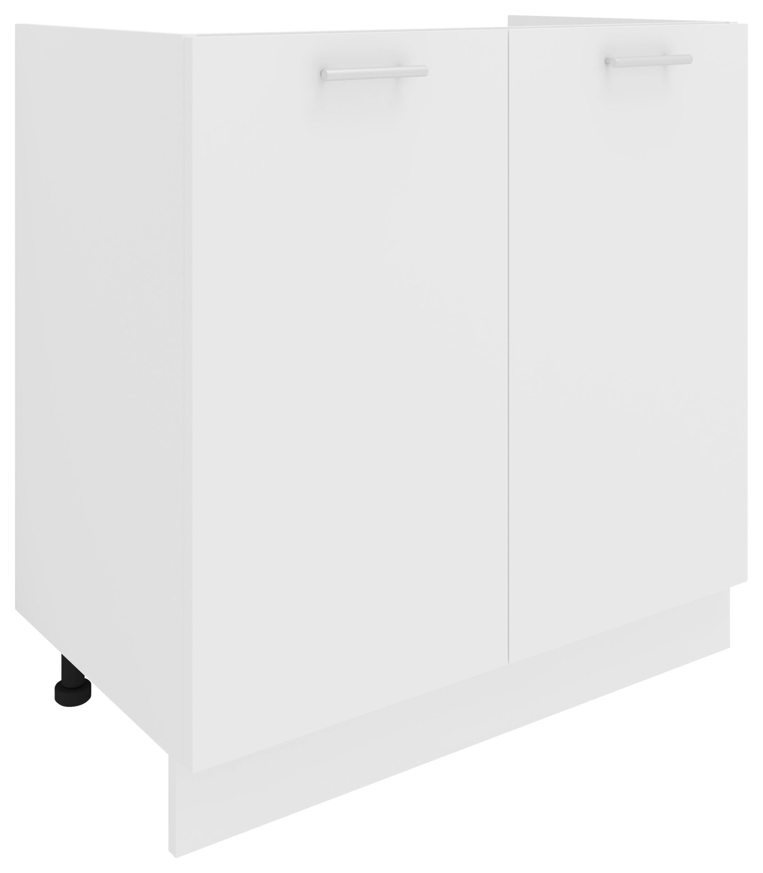 Spodnja Omarica Za Korito Esilo, Bela - bela/barve aluminija, Konvencionalno, kovina/leseni material (80/82/46cm) - MID.YOU