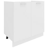 Spodnja Omarica Za Korito Esilo, Bela - bela/barve aluminija, Konvencionalno, kovina/leseni material (80/82/46cm) - MID.YOU