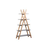 Regal Grau/Naturfarben - Naturfarben/Grau, Design, Holz/Holzwerkstoff (90/170/35cm) - Livetastic