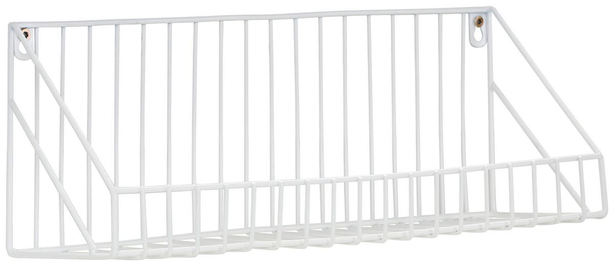 REGAŁ ŚCIENNY RON - biały, Trend, metal (40/14/11cm) - Carryhome