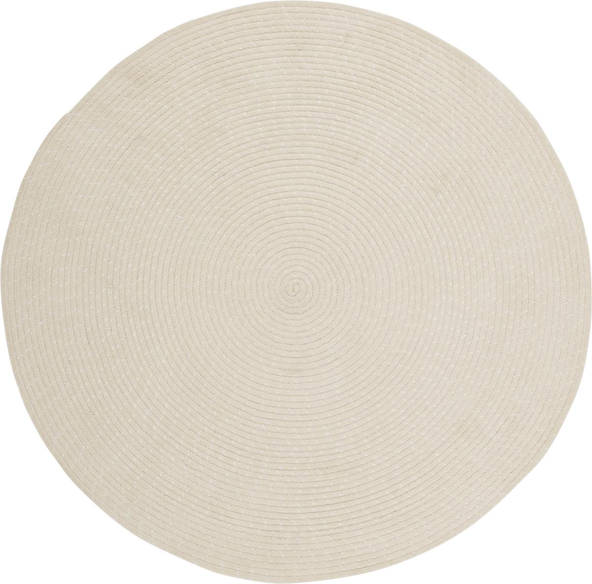 Handwebteppich Manila 1 in Naturfarben Ø ca. 100cm - Naturfarben, Basics, Textil (100cm) - Modern Living