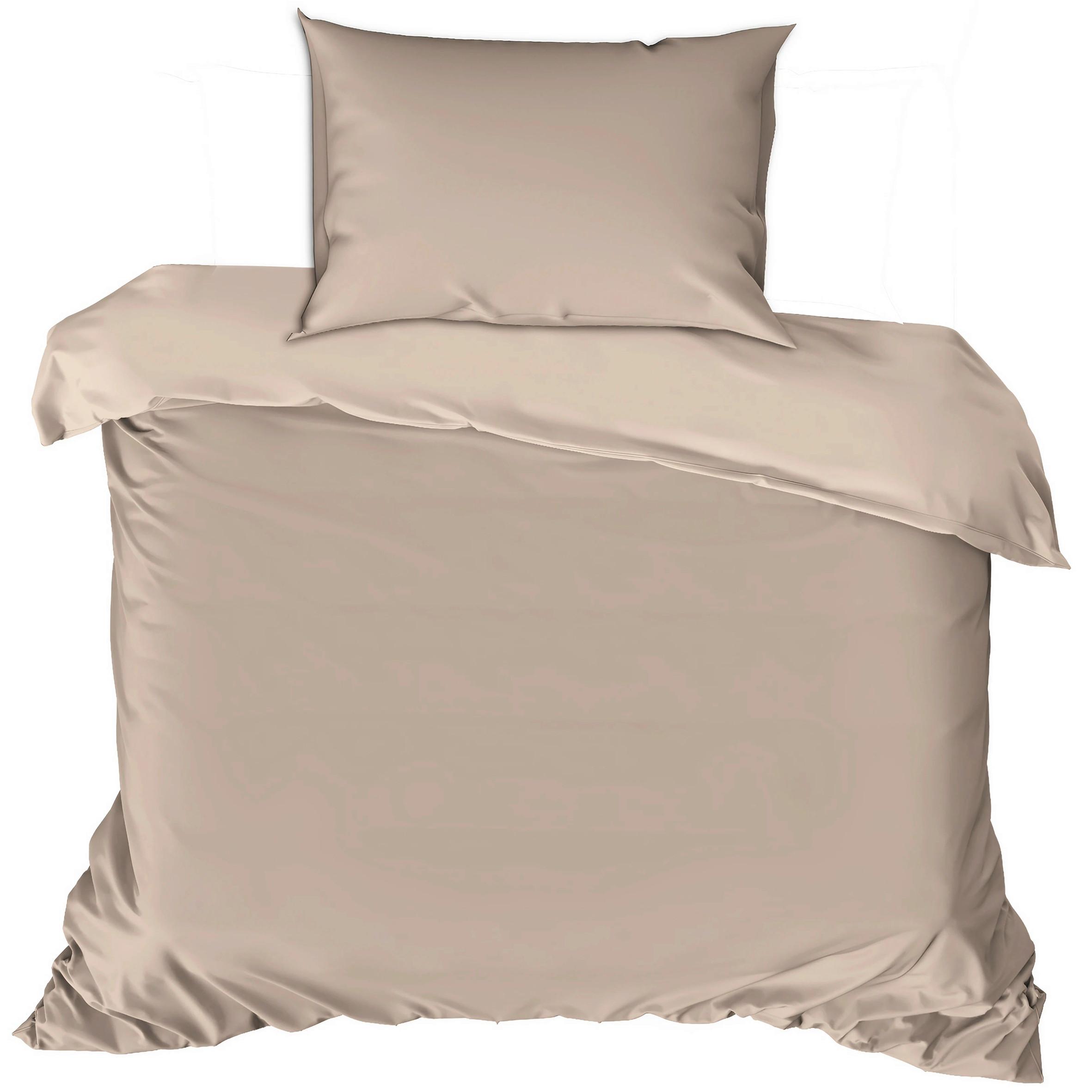 POŚCIEL PLAIN - BEIGE - beżowy, Basics, tkanina (135/200cm)