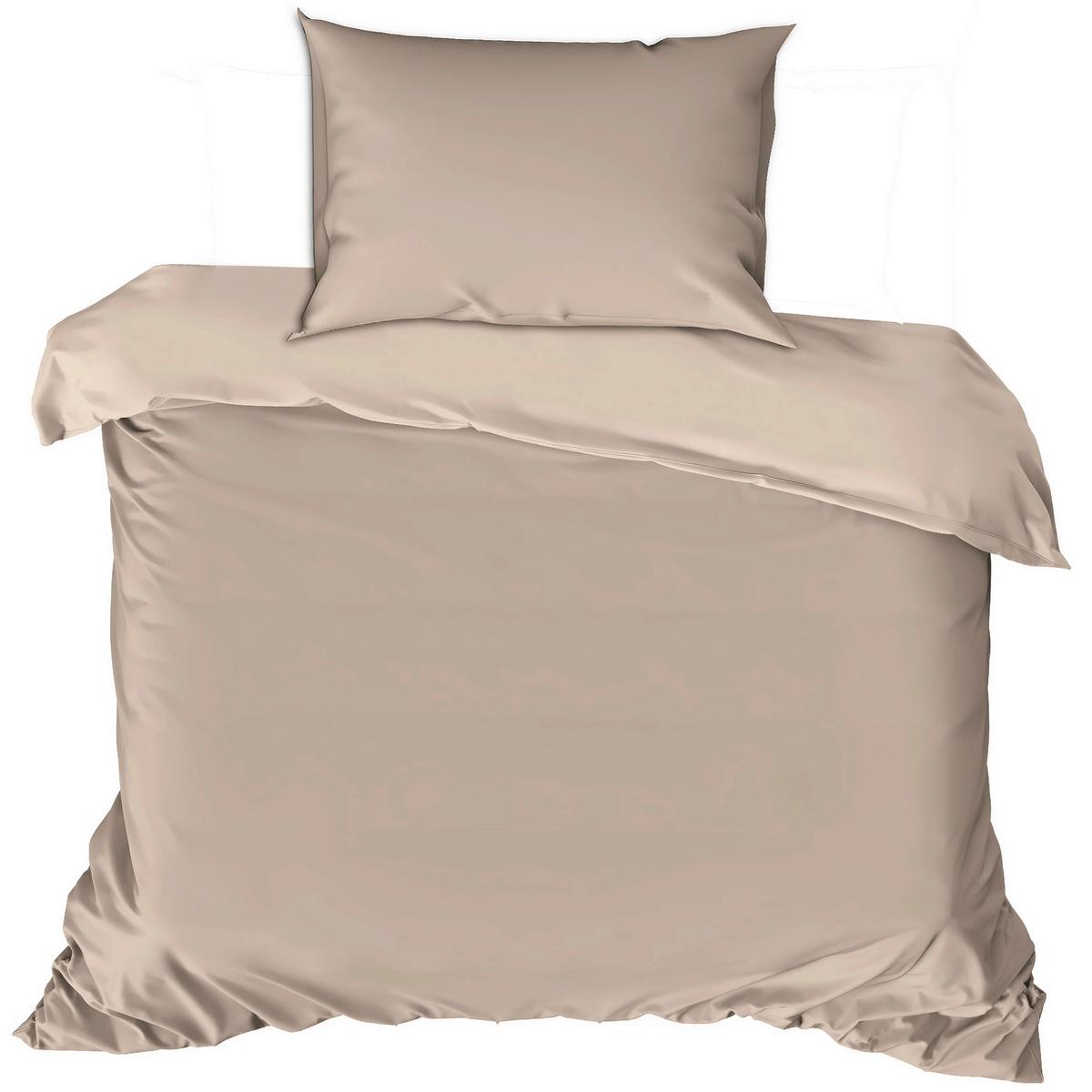 POŚCIEL PLAIN - BEIGE - beżowy, Basics, tkanina (135/200cm)