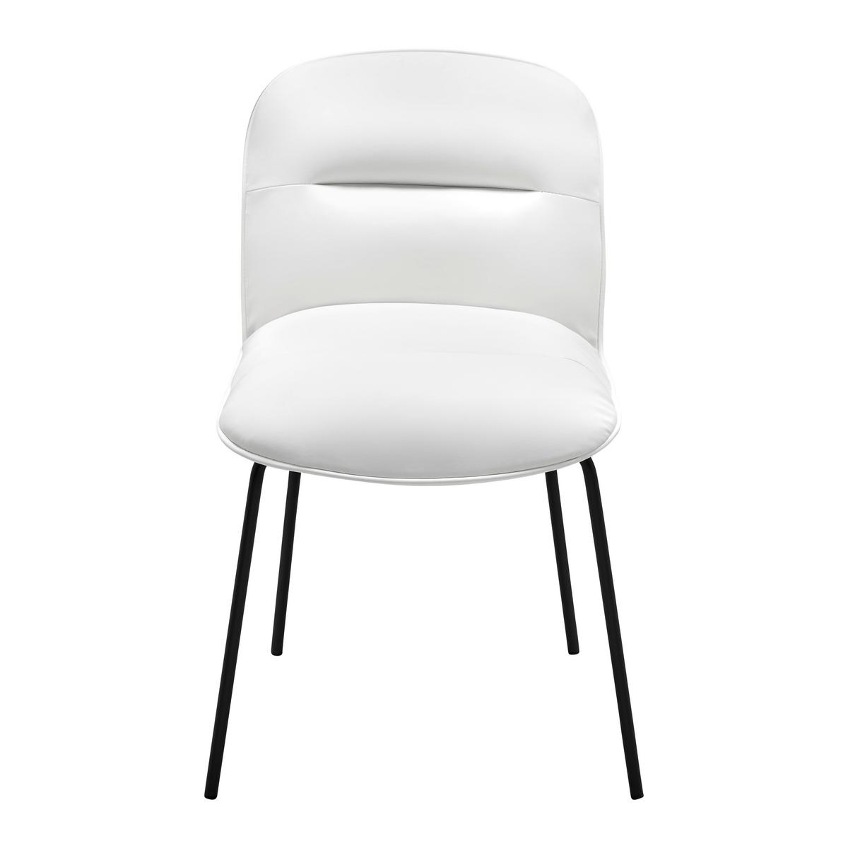 KRZESŁO ELLIS - biały/czarny, Modern, metal/drewno (43/80/50cm) - Bessagi Home