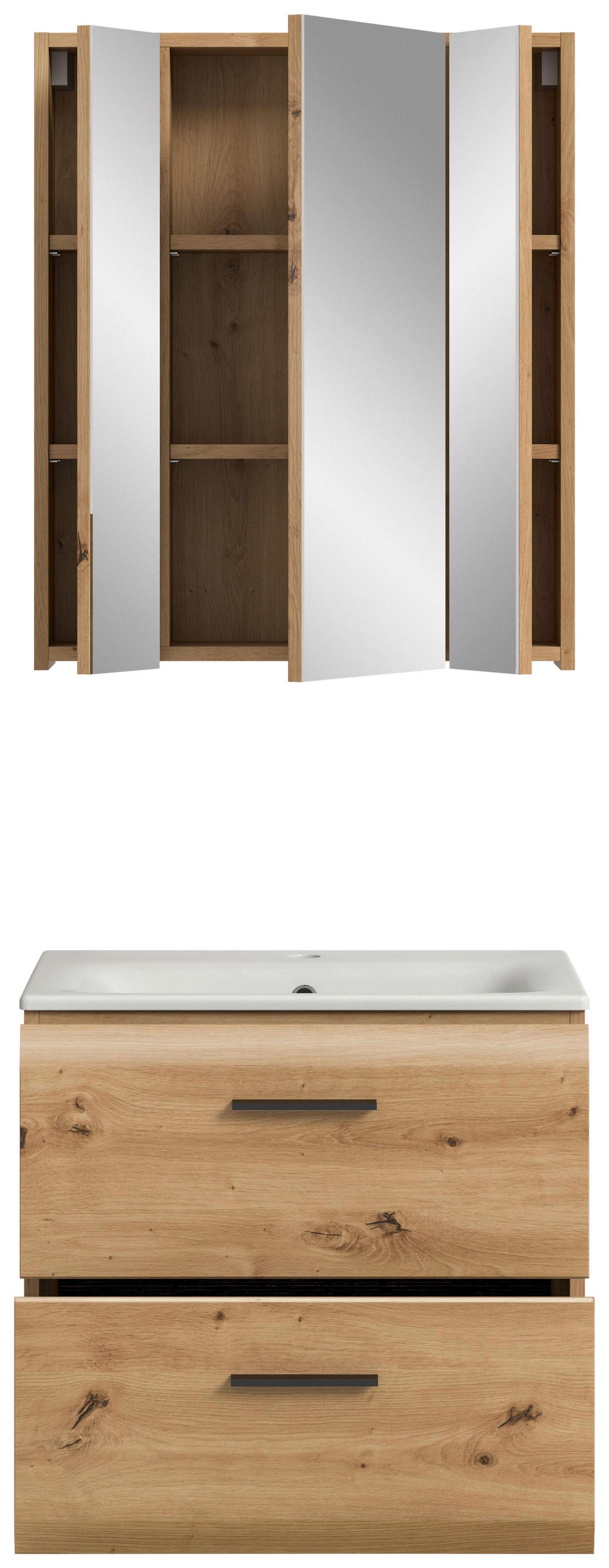 BADEZIMMER ICE - Weiss/Schwarz, Basics, Keramik/Holzwerkstoff - MID.YOU