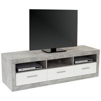 Element Tv Malta - alb/gri, Modern, material pe bază de lemn (185/50/42cm) - Modern Living