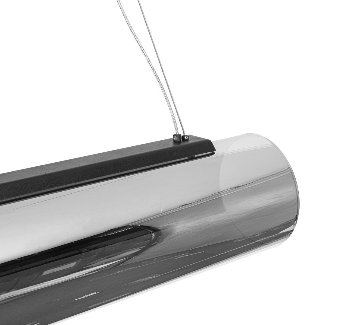 LAMPA WISZĄCA LED LUMOS - czarny/kolor chromowy, Design, tworzywo sztuczne/metal (100/16/169,5cm) - Dieter Knoll
