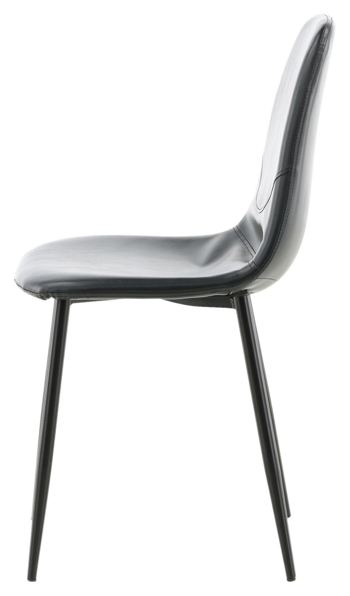 STUHL-SET POLAR - Schwarz, Design, Textil/Metall (43,5/85,3/43cm) - Livetastic