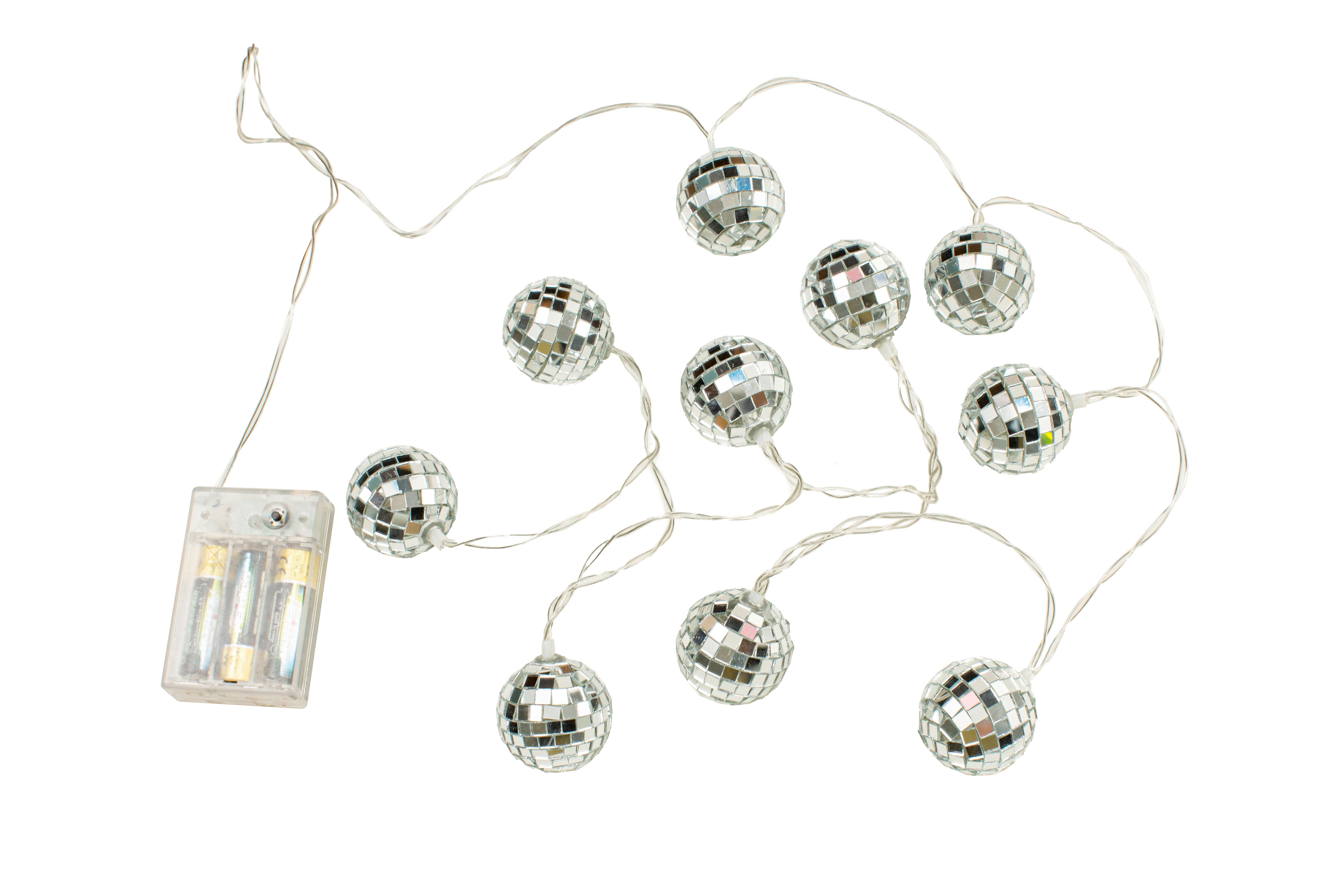 Lichterkette Disco Silberfarben max. 0,6 Watt - Silberfarben, Glas/Kunststoff (165cm) - Mömax