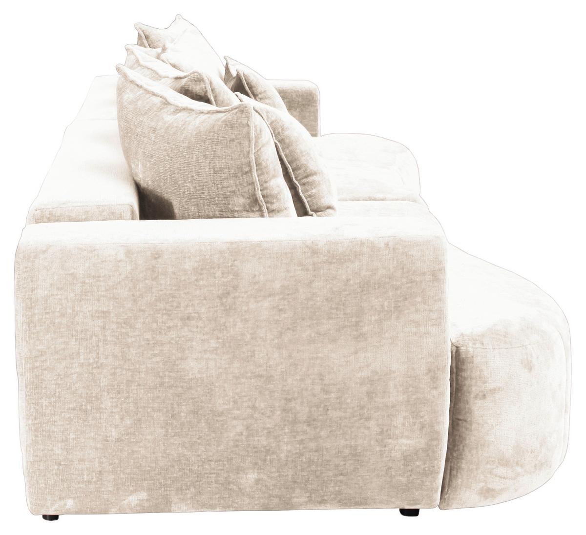 Mega Sofa Berg - bež/crna, Trend, tekstil/plastika (292/71-99/127cm) - Modern Living