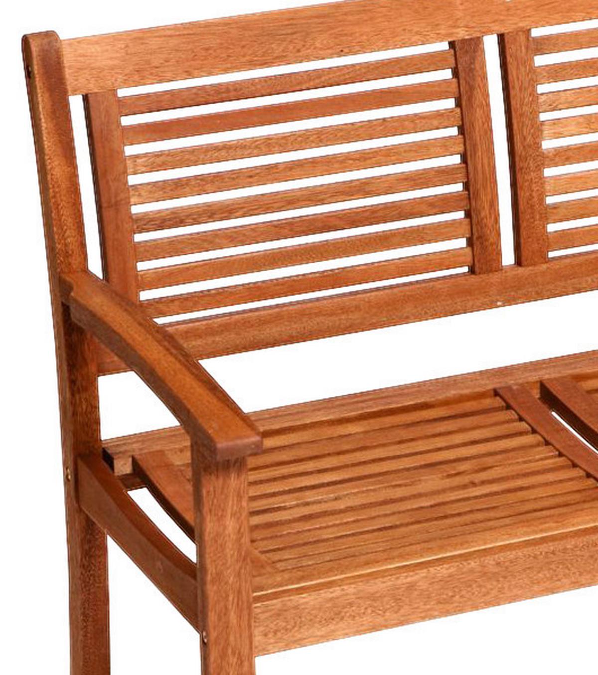 Gartenbank "Cordoba" aus Eukalyptus, natur - Naturfarben, Basics, Holz (110/90/58cm) - Gardenson