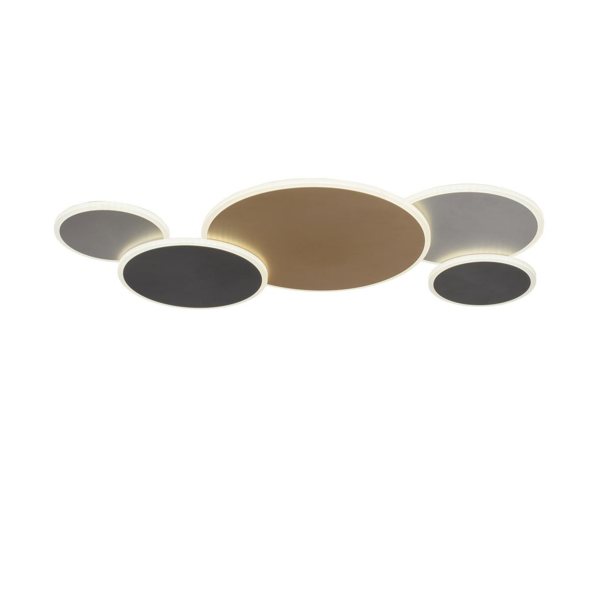 LAMPA SUFITOWA LED 8008-70 Q-PIATO - Design, metal (85/50,5/6,5cm) - Paul Neuhaus