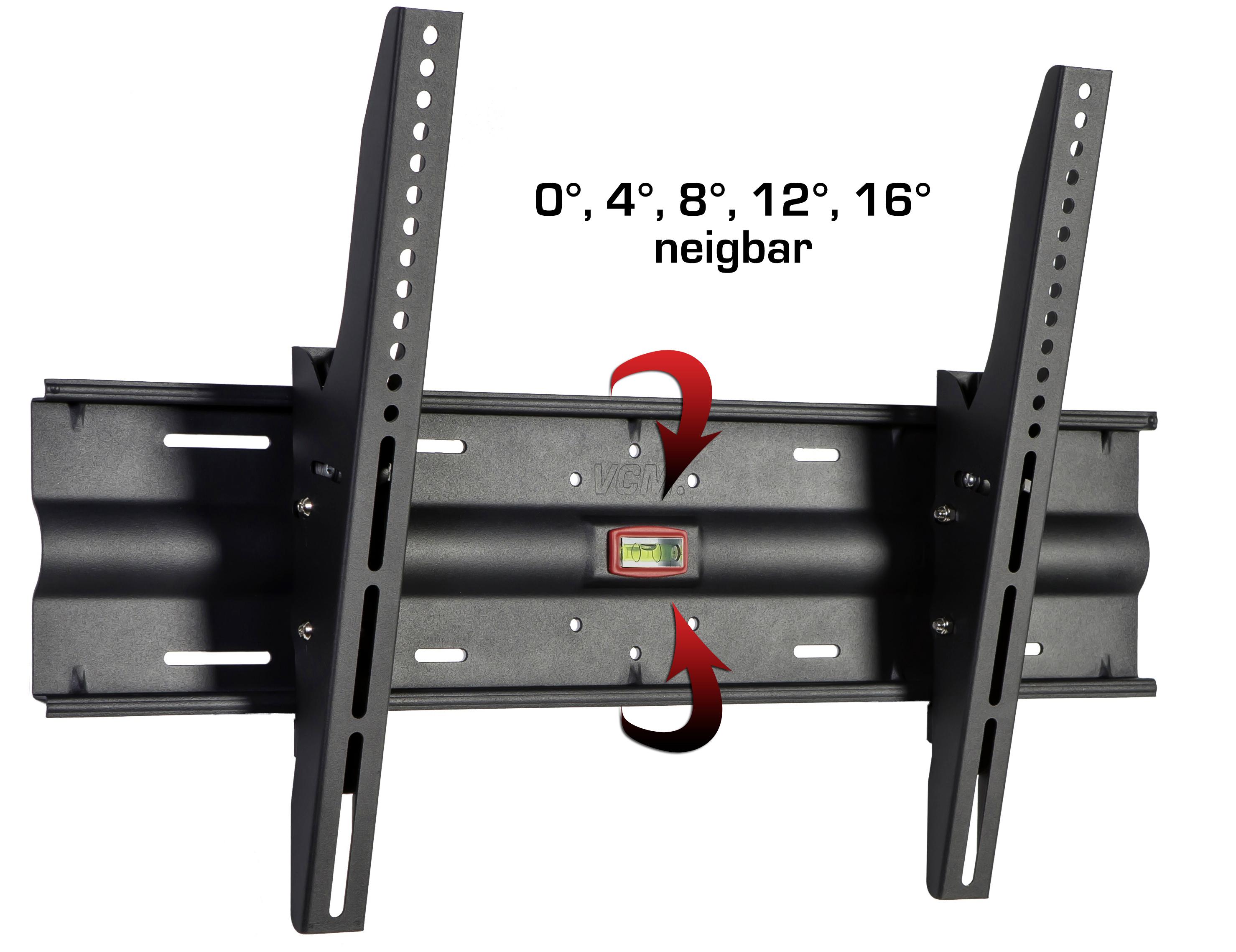 TV-Wandhalter WN120 ca. 45x45 cm Schwarz - Schwarz, KONVENTIONELL, Metall (45/45/6,1cm) - MID.YOU