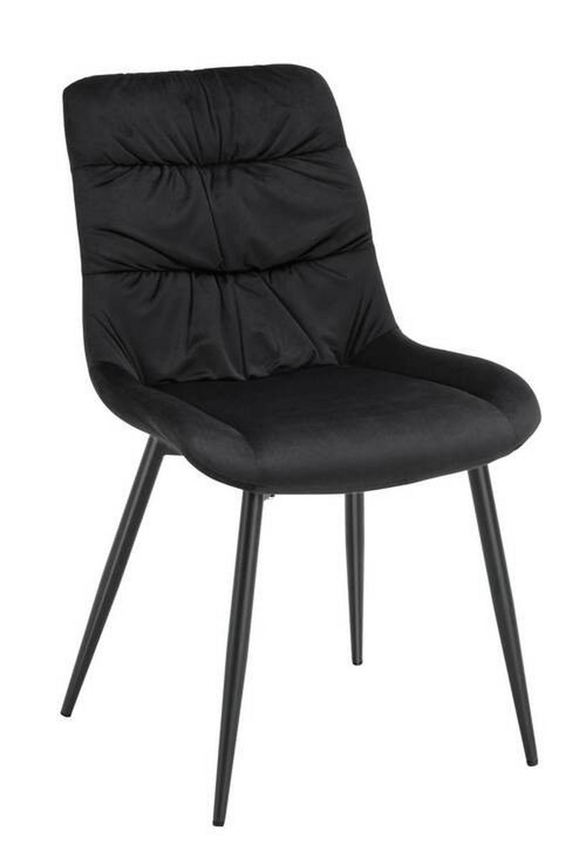 ZESTAW KRZESEŁ KÖLN - czarny, Modern, metal/drewno (46/91/61cm) - Livetastic
