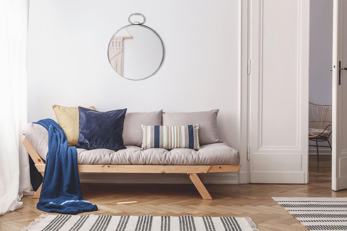 WANDSPIEGEL X1RTX-SIV - Silberfarben/Schwarz, Lifestyle, Glas/Metall (51/62/5cm) - Kayoom