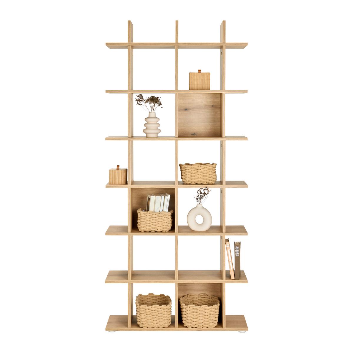 Regal Otto Plus Eichefarben - Eichefarben, MODERN, Holzwerkstoff (79,8/175,2/25,5cm) - Mömax