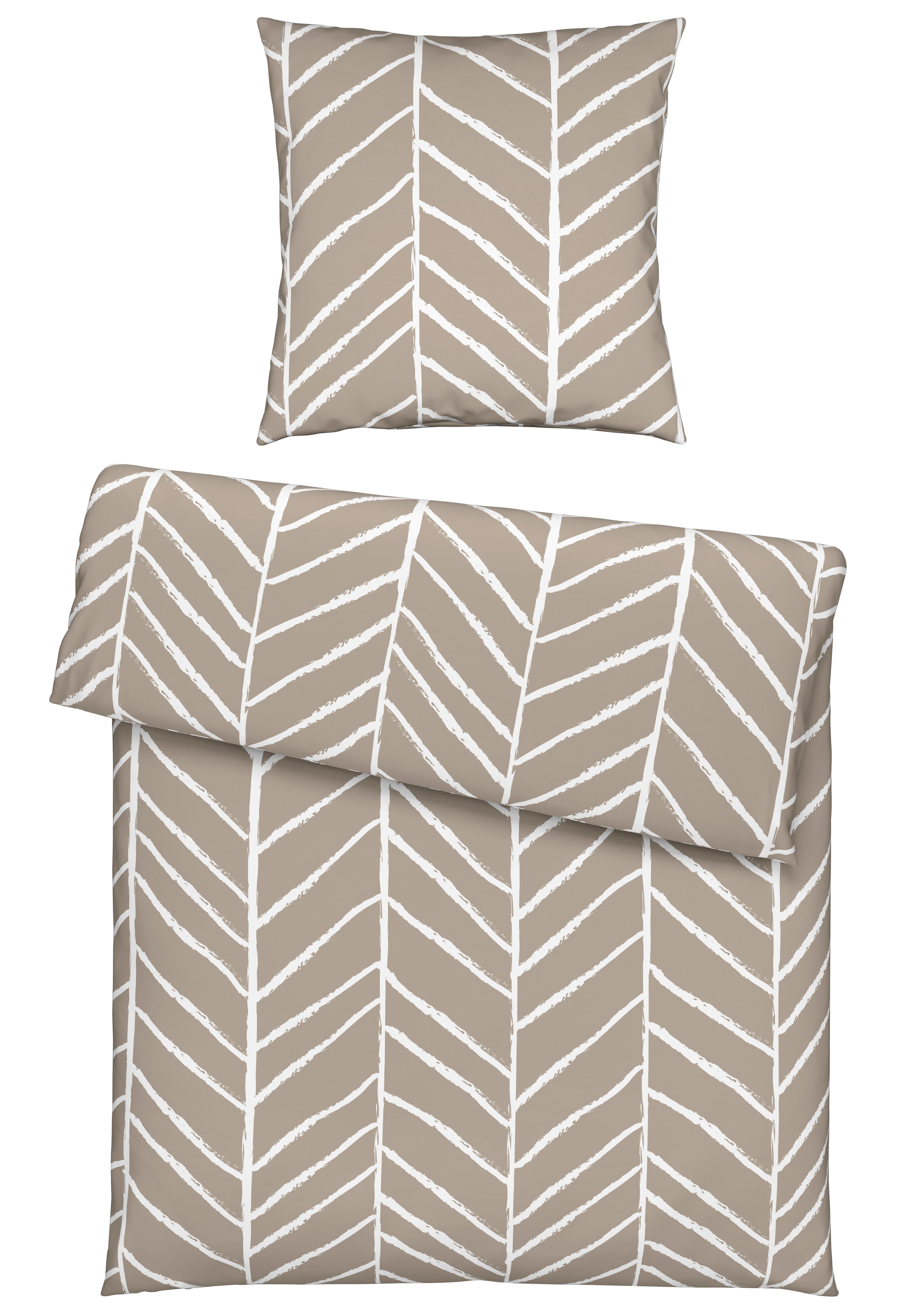 Bettwäsche Marble in Beige ca. 135x200cm - Beige, KONVENTIONELL, Textil (135/200cm) - Modern Living