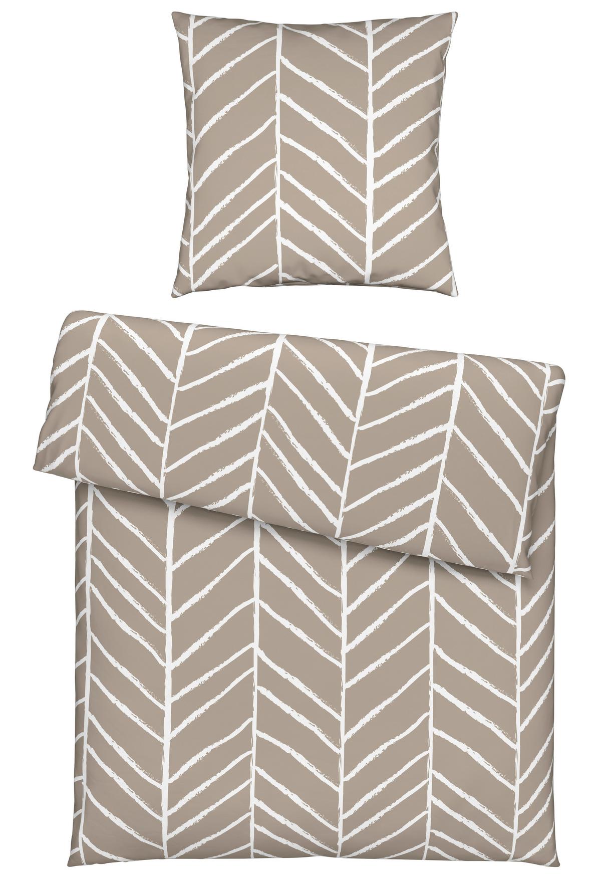 Bettwäsche Marble in Beige ca. 135x200cm - Beige, KONVENTIONELL, Textil (135/200cm) - Modern Living