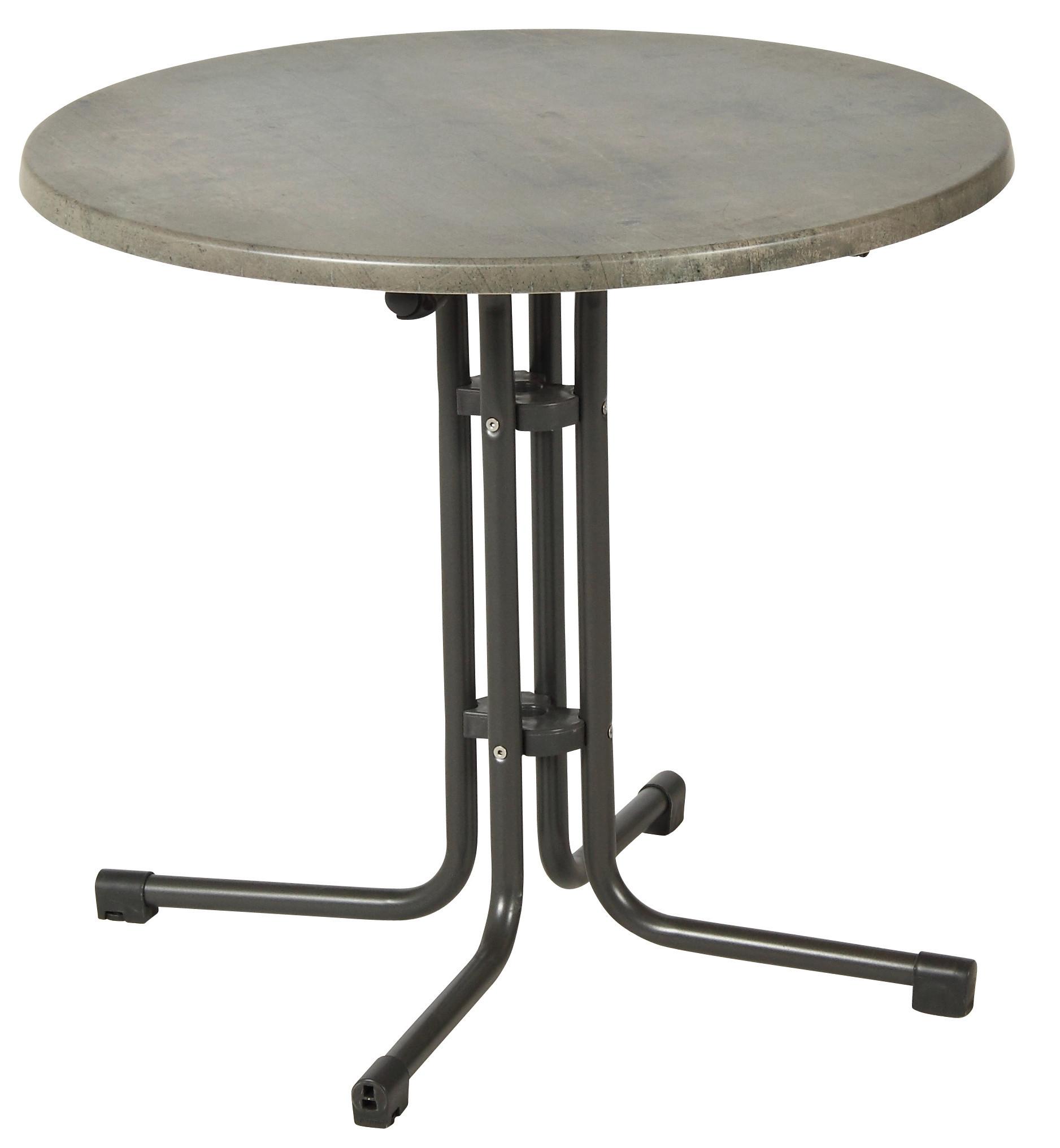 Vrtna Zložljiva Miza Acamp, Siva - siva/antracit, Basics, kovina/leseni material (80/72cm) - Gardenson