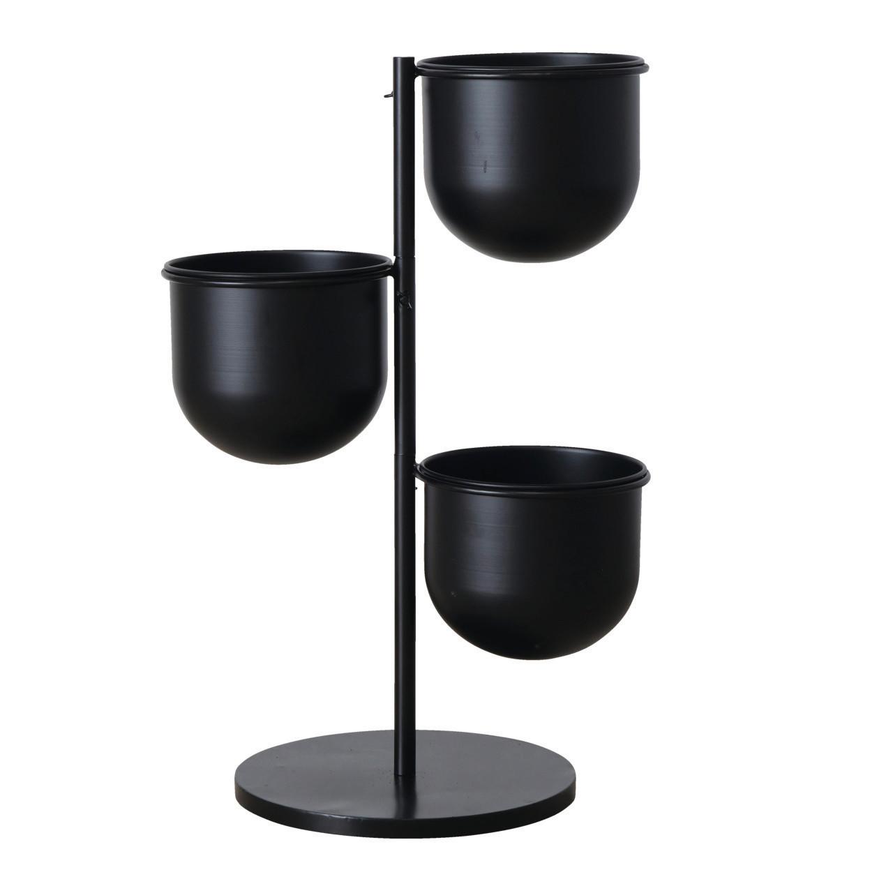 Pflanztopf Madox in Schwarz - Schwarz, Basics, Metall (47/78/47cm) - Modern Living