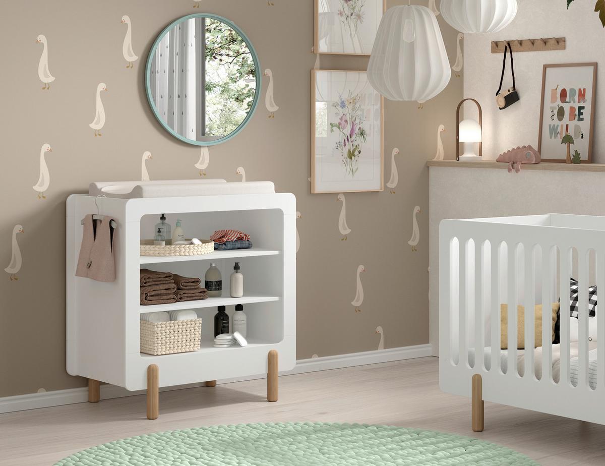 Wickelkommode Simple ca. 88x95,3x54,4 cm Weiß - MODERN, Holzwerkstoff (88/95,3/54,4cm) - Vipack