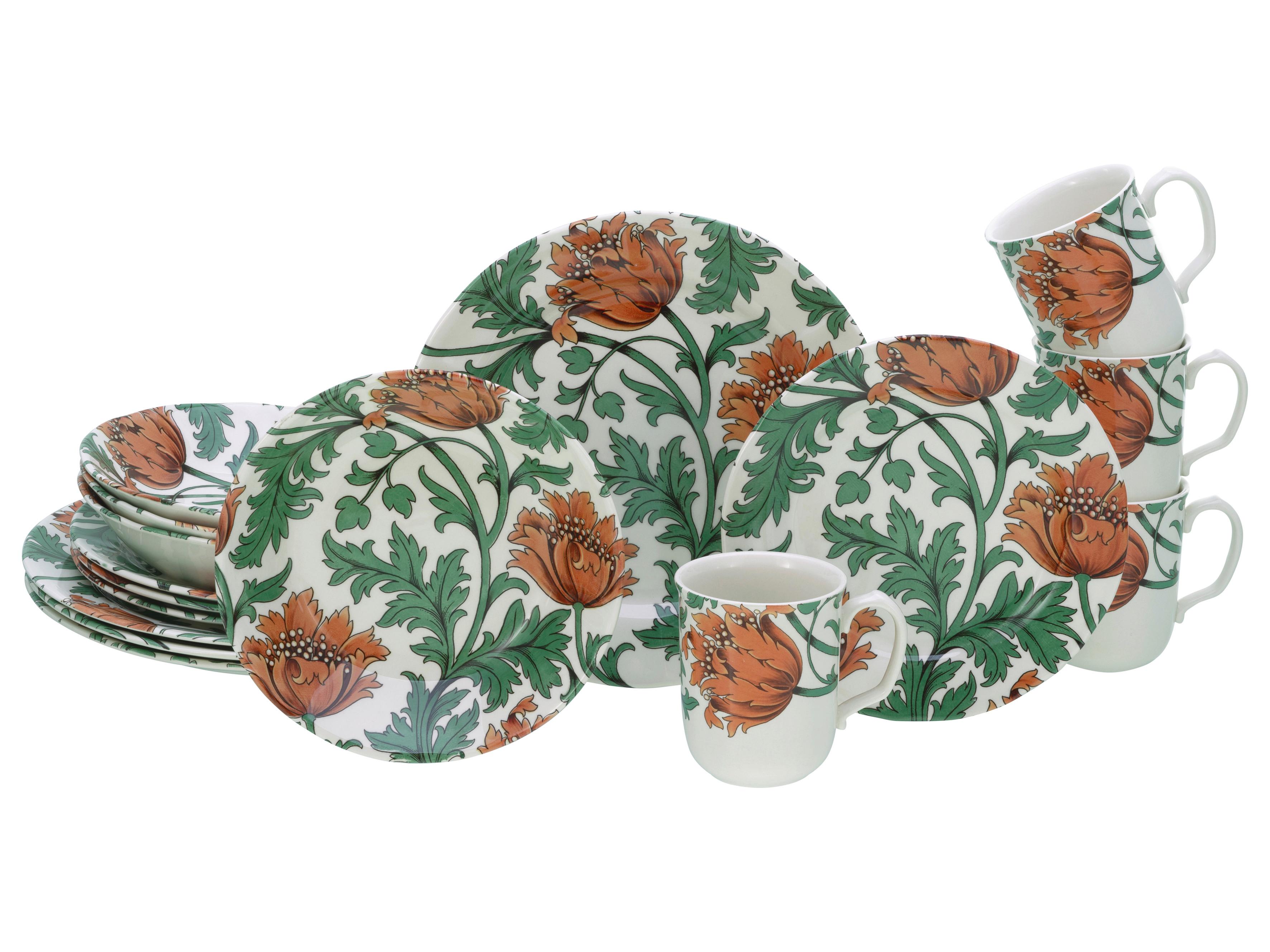 Kombinirani Servis Florentina, 16-Delni - večbarvno, Basics, keramika - Creatable