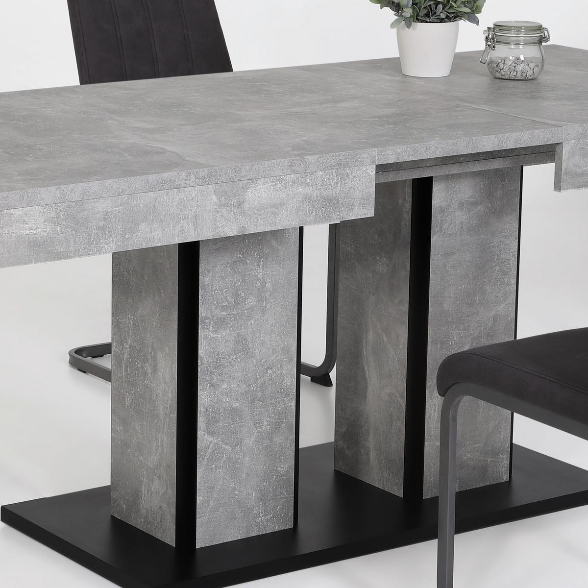 Esstisch Rose Anthrazit/Grau - Anthrazit/Grau, MODERN, Holzwerkstoff (140/80/76cm) - MID.YOU