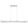 Led Hängeleuchte Rufus - Chromfarben, MODERN, Glas/Metall (100/15/120cm) - Premium Living