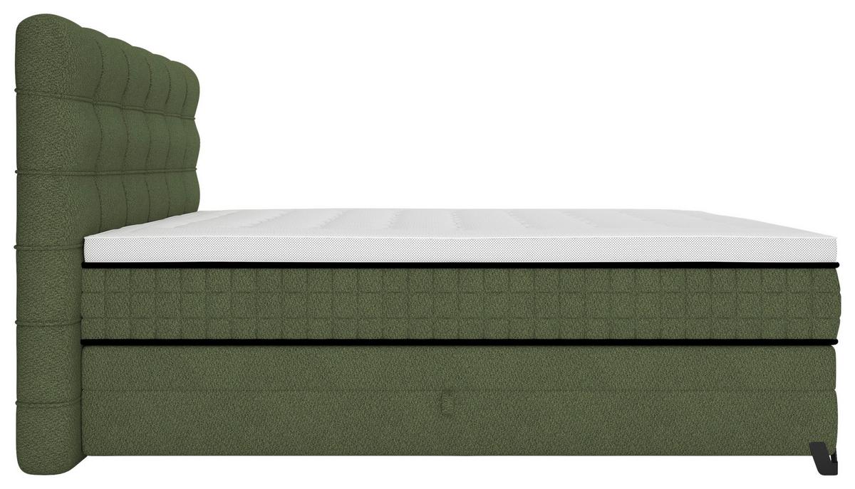 Boxspringbett Carmen C Grün ca. 180x200cm - Grün, Konventionell, Holz/Holzwerkstoff (180/200cm) - Premium Living