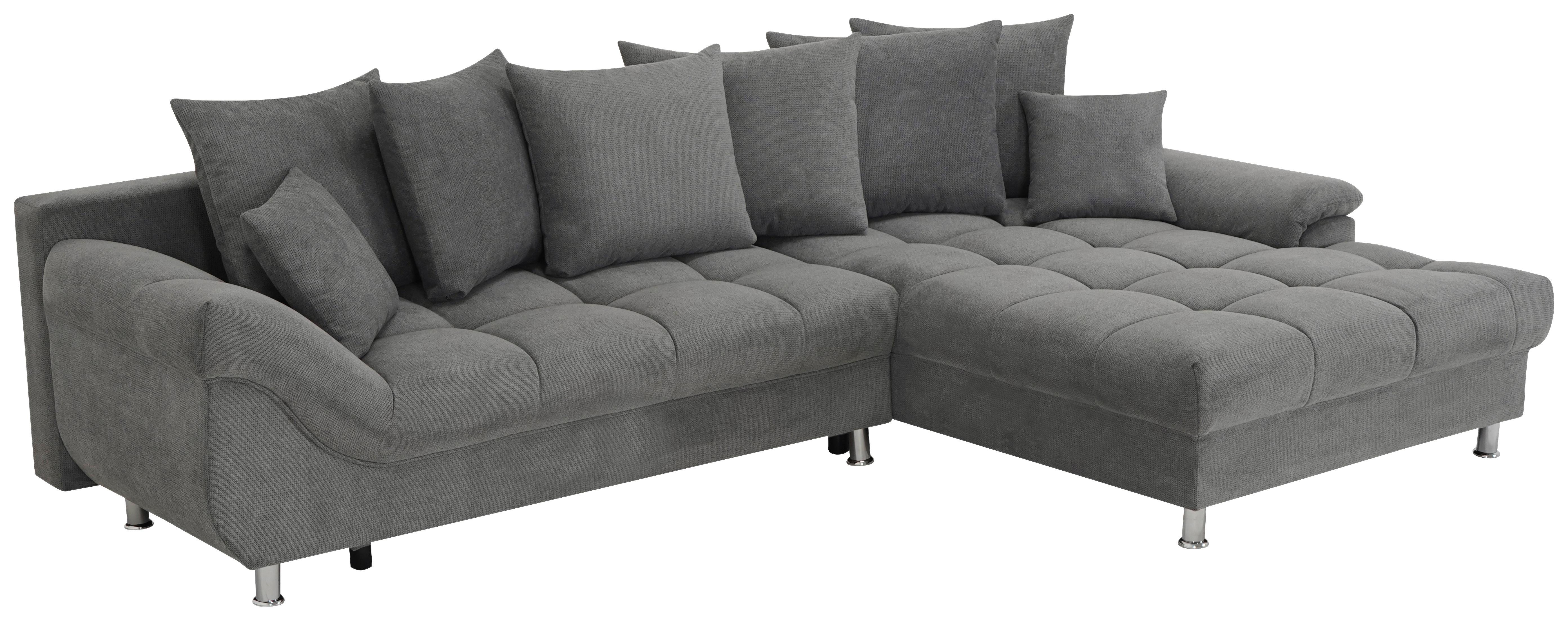 Sarokkanapé Erice - sötétszürke, Design, textil (312/198cm) - Livetastic