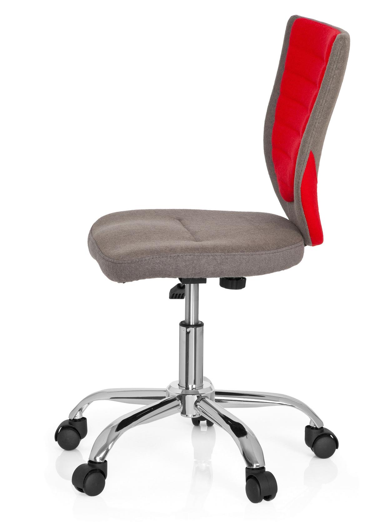 Mladinski Vrtljivi Stol Kiddy Comfort, Siva, Rdeča - rdeča/srebrne barve, Moderno, kovina/umetna masa (41/94/41cm) - MID.YOU